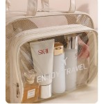 Bolsa Necessaire Transparente Impermeável para Praia e Piscina, itens pessoais e de higiêne - Imagem 3