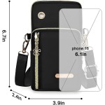 Bolsa tiracolo pequena para mulheres - Bolsas de telefone com alça transversal - Bolsa de braço de nylon leve - Imagem 3