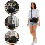 Bolsa Transversal Preta Feminina Com Bolso Rebecca Bonbon CLIO STYLE - Imagem 3