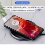 Capa Case Capinha Dual Shock Sense Transparente Preta Acabamento Premium Proteção Contra Arranhões, Quedas e Impactos para Motorola Moto Edge 50 Ultra - Imagem 3