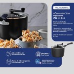 Pipoqueira Tramontina Mônaco Induction em Alumínio com Revestimento Interno e Externo Antiaderente Starflon Premium Preto 22 cm 5,4 L - Imagem 3