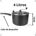 Panelas Pipoqueira Top Faz Pipoca Doce e Sal Oferta (Preto Craqueado) - Imagem 3