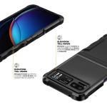 Gshield Capa Case Capinha Armorgear com Lateral Antiderrapante e Proteção Anti-impacto para Motorola Moto Razr 40, Preta - Imagem 3