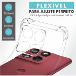 Capa Capinha Anti Shock Transparente + Película Para Motorola Edge 60 Pro - Imagem 3