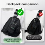 Coldre de ombro para peitoral – Bolsa de rádio única ajustável para Motorola e BAOFENG Walkie Talkies - Imagem 4