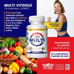 Multivitamínico Multi Vitgold 130 + 20 comprimidos. - Imagem 2