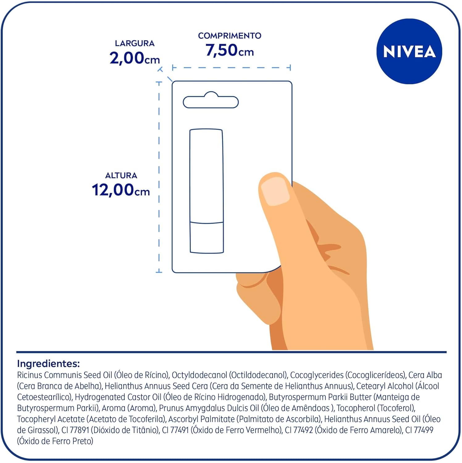 NIVEA Hidratante Labial Hidra Color 2 em 1 Nude 4,8g - Combina cor suave e hidratação enriquecida com Manteiga de Karité, Óleo de Amêndoas orgânico e Vitamina E, que protegem os lábios - Imagem 6