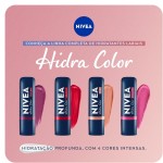 NIVEA Hidratante Labial Hidra Color 2 em 1 Nude 4,8g - Combina cor suave e hidratação enriquecida com Manteiga de Karité, Óleo de Amêndoas orgânico e Vitamina E, que protegem os lábios - Imagem 7