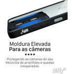 Diffy Capa Anti Impacto para Motorola Moto G75 - Case Transparente com Traseira Rígida de Acrílico e Bordas Reforçadas (Preto) - Imagem 3