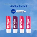 NIVEA Hidratante Labial Cereja Shine 4,8g, Hidratação Intensa 24h, Cor Suave, Brilho Delicado, Cuidado Diário, Manteiga de Karité - Imagem 9