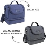 Bolsa Térmica Preta Com Dois Compartimentos - Imagem 5
