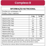 Vhita Complexo B, Suplemento Alimentar com Vitaminas B1, B2, B3, B5, B6, B7, B9 e B12, Rico em Vitamina B12, Manganês, 60 Cápsulas - 2 unidades - Imagem 4