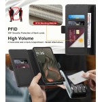 Capa Carteira para Motorola Edge 60 Pro/Fusion/60 - [Bloqueio RFID] Capinha Flip Magnética para Celular de Couro PU de Luxo com Suporte,Case Proteção,Rsistente,Antichoque, Preto - Imagem 3