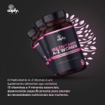 Kit 2x Multivitamínico AZ Mulher Completo com 13 Vitaminas e 9 Minerais Vitamina A C D E B7 B12 60 Cápsulas 500mg - Imagem 5