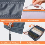 Cipway Cubos de malha de compressão, bolsas organizadoras de bagagem transparentes ultraleves, essenciais de viagem para mala de mão (3 peças, cinza) - Imagem 6