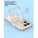 USTIYA Capa para Motorola Moto Edge 50 ultra transparente TPU quatro cantos capa de proteção de grau militar transparente macia - Imagem 5