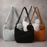 Bolsa Feminina Transversal Casual em Tecido Macio com Alça Larga Confortável, Cores Sortidas, Estrutura Leve e Uso Diário Urbano - Imagem 5