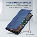 Jasonyu Flip Carteira Capa para Motorola Edge 60/60 Pro/Fusion,Capinha Folio Magnética de Couro com Suporte para Cartão,Suporte para Chute - Protetora Durável de TPU à Prova de Choque,Azul - Imagem 3
