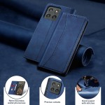 Jasonyu Flip Carteira Capa para Motorola Edge 60/60 Pro/Fusion,Capinha Folio Magnética de Couro com Suporte para Cartão,Suporte para Chute - Protetora Durável de TPU à Prova de Choque,Azul - Imagem 7
