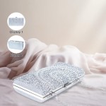 Bolsa Clutch Festa Feminina Prata Full Diamond Mão Ombro Transversal Com Correntes Removíveis - Imagem 5