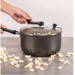 MTA PIPOQUEIRA COM TAMPA DE VIDRO VERSATIL N°22/3,6L - DE ALUMINIO COM ANTIADERENTE COR GRAFITE - Imagem 3