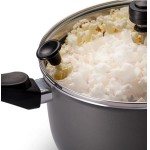 MTA PIPOQUEIRA COM TAMPA DE VIDRO VERSATIL N°22/3,6L - DE ALUMINIO COM ANTIADERENTE COR GRAFITE - Imagem 5