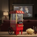 Pipoqueira Elétrica Sem Óleo com Medidor e Proteção Térmica Pipoca Saudável e Crocante para Festas e Presentes Criativos Prática e Segura Design Retrô - Imagem 4