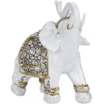 YOUTHINK Estatueta Animal de Resina Doméstica, Decoração Fofa para Casa e Escritório, Presente Exclusivo (Porcelana dourada tamanho grande: (Modelo do) - Imagem 4