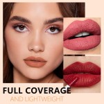 Batom vermelho de longa duração para mulheres, pigmentado, à prova de manchas, à prova de transferência, vegano, sem crueldade, maquiagem labial, A13 True Love - Imagem 5