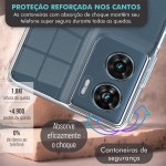 Capa Capinha Anti Shock Transparente + Película Para Motorola G05 - Imagem 5