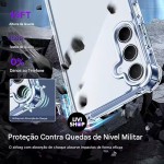 Kit Capa Capinha para Motorola G05 Anti Impacto Premium Transparente + Película Cerâmica 9D - Imagem 4
