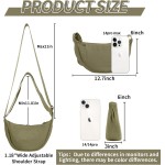 Bolsa tiracolo de nylon, crescente, bolsas masculinas e femininas modernas, bolsa transversal pequena, estilo Hobo - Imagem 3