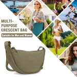 Bolsa tiracolo de nylon, crescente, bolsas masculinas e femininas modernas, bolsa transversal pequena, estilo Hobo - Imagem 6