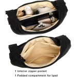 Bolsa tiracolo crescente feminina, bolsa Hobo de nylon folgada, bolsa de ombro espaçosa, bolsa tiracolo - Imagem 5