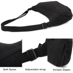 Bolsa tiracolo crescente feminina, bolsa Hobo de nylon folgada, bolsa de ombro espaçosa, bolsa tiracolo - Imagem 6