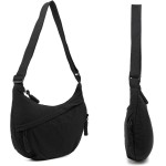Bolsa tiracolo crescente feminina, bolsa Hobo de nylon folgada, bolsa de ombro espaçosa, bolsa tiracolo - Imagem 7