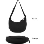 Bolsa tiracolo crescente feminina, bolsa Hobo de nylon folgada, bolsa de ombro espaçosa, bolsa tiracolo - Imagem 8