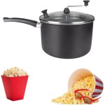 Panela de Pipoca Pipoqueira Tampa Vidro Antiaderente Sem Oleo Fitness - Imagem 5