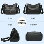 Bolsa Tiracolo Feminina Moderna Em Couro Pu Alta Qualidade，Design Com Vários Bolsos, Grande Capacidade - Imagem 4