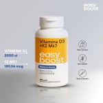 Vitamina D3 + K2 Mk7 Easy Boost D3 2000ui K2 149mcg 60 Caps - Imagem 5