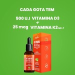 Vitamina D3 + K2 MK-7, em Gotas, D3 2000UI | K2 100mcg, sabor limão, 20ml, Biogens - Imagem 4