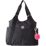 Bolsa Feminina Nylon Tactel Academia Trabalho Escolar Faculdade alça ombro e transversal - Imagem 4