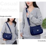 Bolsa de ombro feminina espaçosa com vários bolsos bolsa tiracolo casual feminina - Imagem 3