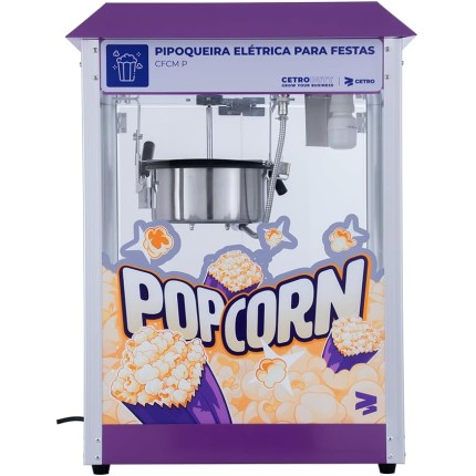 Pipoqueira Elétrica Profissional para Festas e Eventos, Doce e Salgada, Contínua - 110V