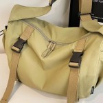 Bolsa de ombro feminina de lona com zíper bolsa transversal para trabalho, uso diário - Imagem 7