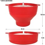 Balde Pipoca Pipoqueira Silicone Para Micro-ondas - Imagem 2