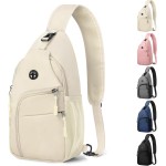 Bolsa tiracolo feminina à prova d'água com alça de ombro conversível para acampamento, caminhada