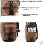 Bolsa Tiracolo Masculina Mensageiro Transversal Pasta Resistente Carteiro Ideal Para Trabalho Viagem Acabamento Em Couro Alça Grande Ajustável Estilo Moderno - ZAFIN - Imagem 3