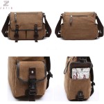 Bolsa Tiracolo Masculina Mensageiro Transversal Pasta Resistente Carteiro Ideal Para Trabalho Viagem Acabamento Em Couro Alça Grande Ajustável Estilo Moderno - ZAFIN - Imagem 4
