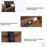 Bolsa Tiracolo Masculina Mensageiro Transversal Pasta Resistente Carteiro Ideal Para Trabalho Viagem Acabamento Em Couro Alça Grande Ajustável Estilo Moderno - ZAFIN - Imagem 5